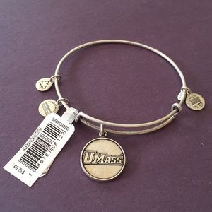 Alex and Ani UMass Bangle Bracelet Shiny Silver